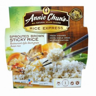 Annie Chun's, ライスエクスプレス、 発芽ブラウンスティッキーライス、 6.3 oz (180 g) (Discontinued Item)