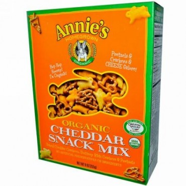 Annie's Homegrown, オーガニック、スナックミックス、チェダー、9オンス (255 g)