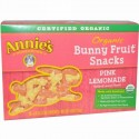 Annie's Homegrown, Organic Bunny Fruit Snack, Pink Lemonade, 5 Pouches, 0.8 oz (23 g) (Discontinued Item)
