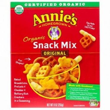Annie's Homegrown, オーガニックスナックミックス、オリジナル、255 g（9 oz）
