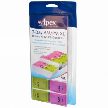 Apex, 7-Day AM/PM XL、1ピル・オーガナイザー