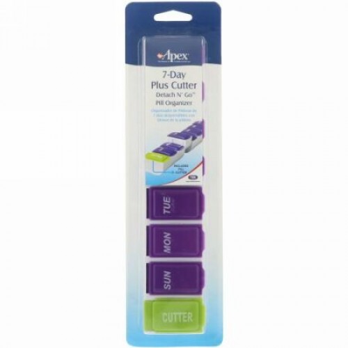 Apex, 7 Day Plus Cutter Detach N' GO Pill Organizer, 1 Organizer