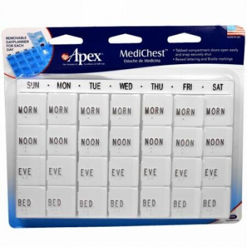 Apex, メディチェスト（MediChest）、ビタミン ＆ 薬オーガナイザー