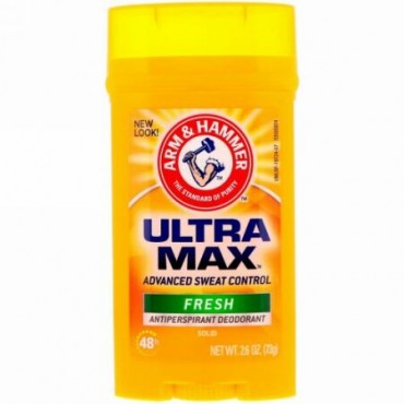 Arm & Hammer, UltraMax, Solid Antiperspirant Deodorant, for Men, Fresh, 2.6 oz (73 g)