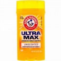 Arm & Hammer, ウルトラマックス、固形型制汗デオドラント、男性用、無香料、73g（2.6 oz）