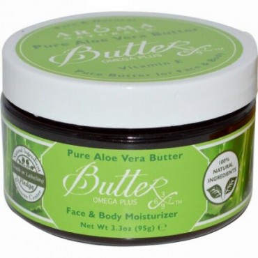 Aroma Naturals, ピュア・アロエベラバター , フェイス & ボディモイスチャライザー, 3.3 オンス (95 g) (Discontinued Item)