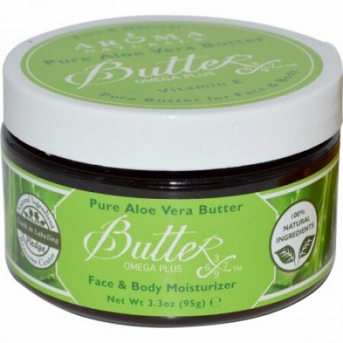 Aroma Naturals, ピュア・アロエベラバター , フェイス & ボディモイスチャライザー, 3.3 オンス (95 g) (Discontinued Item)