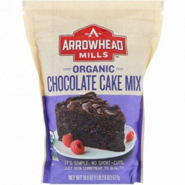 Arrowhead Mills, オーガニックチョコレートケーキミックス, 18.6オンス (527 g) (Discontinued Item)