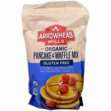 Arrowhead Mills, オーガニックパンケーキ & ワッフルミックス、グルテンフリー、26 oz (737 g)
