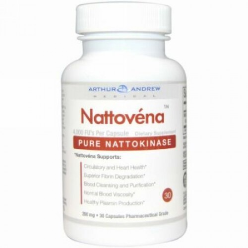Arthur Andrew Medical, ナットベナ、純粋ナットウキナーゼ、200 mg、30カプセル