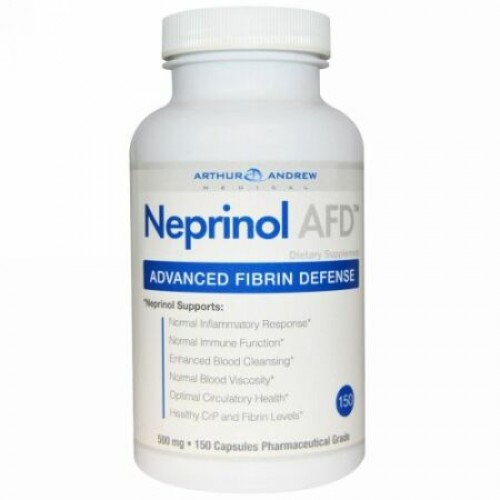 Arthur Andrew Medical, Neprinol AFD、フィブリンによる高度な防衛、500 mg、150カプセル