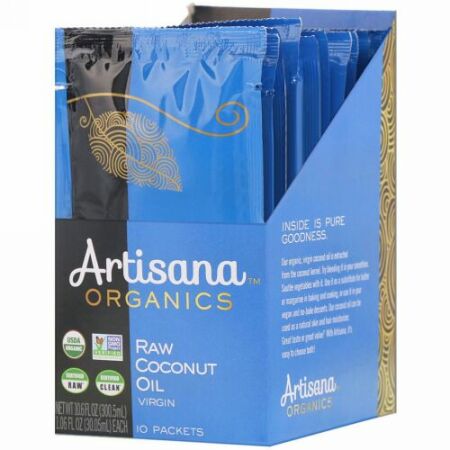 Artisana, 有機生ココナッツオイル, 10パケット, 各1.06液量オンス（30.05 ml） (Discontinued Item)