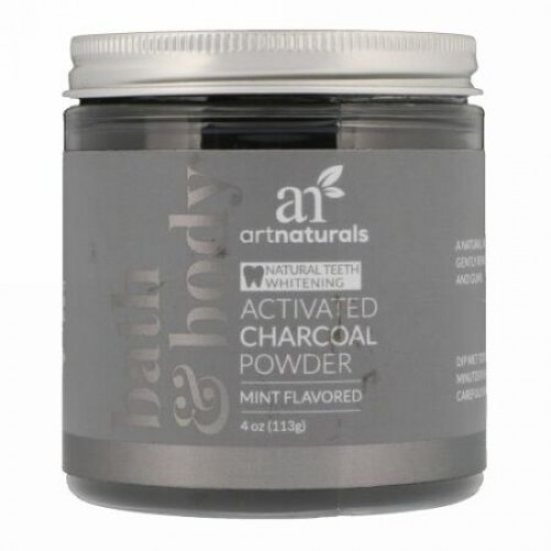 Artnaturals, 活性炭パウダー、ミントの香り、4 oz (113 g)