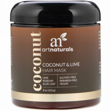 Artnaturals, ココナッツ・ライムのヘアマスク、8 oz (226 g) (Discontinued Item)