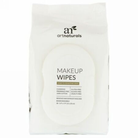 Artnaturals, メイク用ワイプ、30ワイプ入り