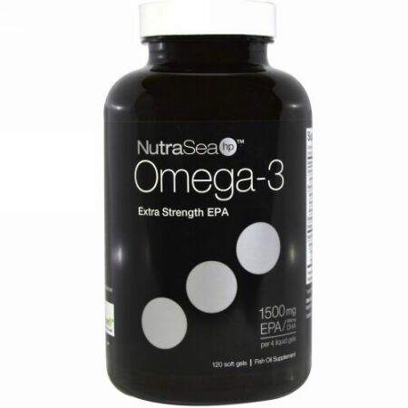 Ascenta, ニュートラシー（NutraSea）hp, オメガ3, 超強力EPA, レモン風味, 120ソフトゼリー