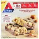 Atkins, ミールバー、チョコレートアーモンドキャラメルバー、5本、各1.69オンス（48 g）