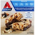 Atkins, スナック、ダークチョコレート アーモンドココナッツ クランチバー、5本、各40g（1.4オンス） (Discontinued Item)