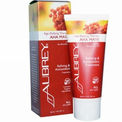Aubrey Organics, エイジ・ディファイング・セラピー AHAマスク、全ての肌のタイプに、 3 液量オンス (89 ml) (Discontinued Item)