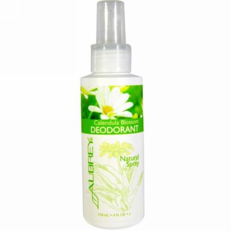 Aubrey Organics, キンセンカの花のデオドラント（Calendula Blossom Deodorant）, ナチュラルスプレー, 4液量オンス（118 ml） (Discontinued Item)