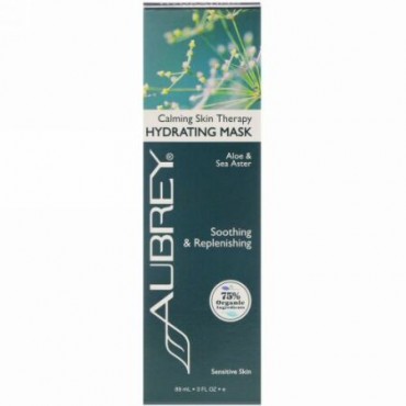 Aubrey Organics, カーミング スキン セラピー、保湿マスク、敏感肌、3 液量オンス (89 ml) (Discontinued Item)