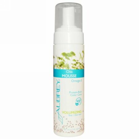 Aubrey Organics, Chia Mousse, Volumizing, Fine / Thin Hair, 7 fl oz (207 ml) (Discontinued Item)
