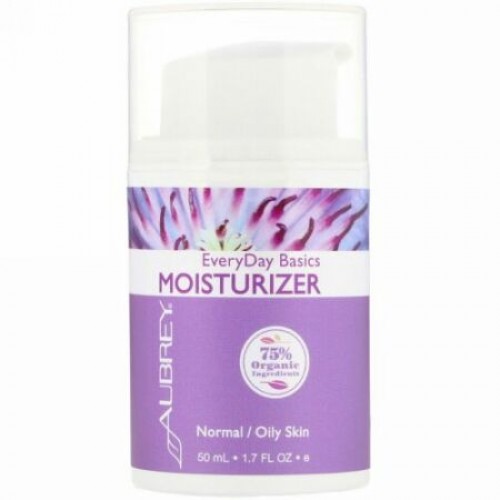 Aubrey Organics, エブリデーベーシックス、 モイスチャライザー、 普通 / 脂性肌、 1.7液量オンス (50 ml) (Discontinued Item)