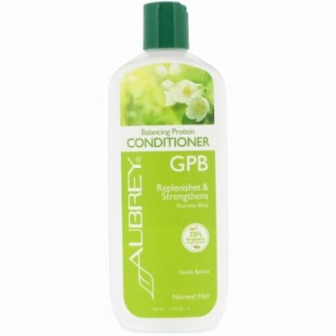 Aubrey Organics, GPB、バランシングプロテインコンディショナー、普通の髪、バニラバルサム325ml（11液量オンス）