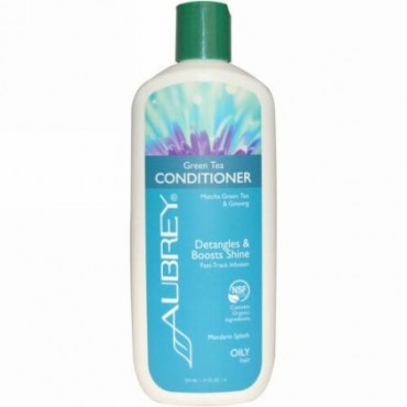 Aubrey Organics, Green Tea Conditioner, Matcha Green Tea & Ginseng, Mandarin Splash, 11 fl oz (325 ml)
