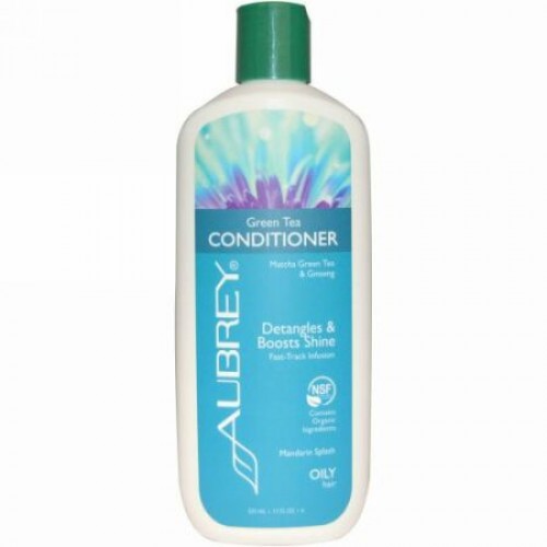 Aubrey Organics, Green Tea Conditioner, Matcha Green Tea & Ginseng, Mandarin Splash, 11 fl oz (325 ml)