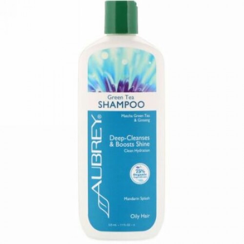 Aubrey Organics, Green Tea Shampoo, Deep-Cleanses & Boosts Shine, 11 fl oz (325 ml)