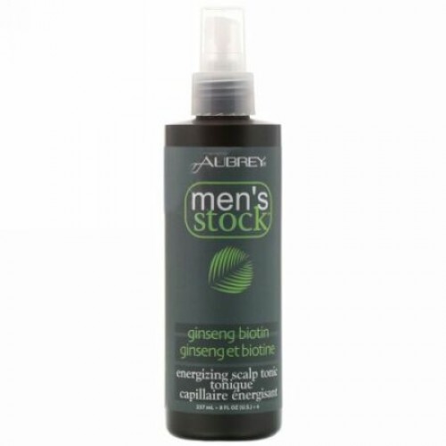 Aubrey Organics, メンズストック、エネルギー・スカルプ・トニック、人参ビオチン、8オンス (237 ml)
