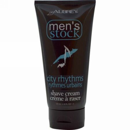 Aubrey Organics, メンズストック、シェービングクリーム、シティリズム、6 fl oz (177 ml)