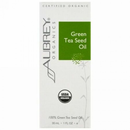 Aubrey Organics, オーガニック、グリーンティーシードオイル、1液量オンス (30 ml) (Discontinued Item)