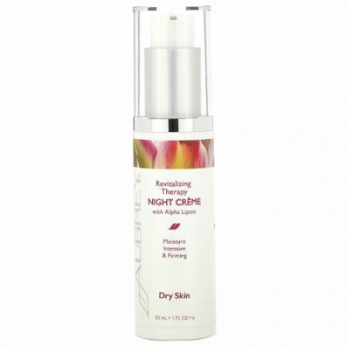 Aubrey Organics, リバイタライジングセラピーナイトクリーム、 アルファリポ酸入り、 1液状オンス (30 ml) (Discontinued Item)