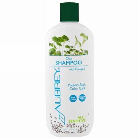 Aubrey Organics, シャンプー、カラーケア、全ての髪質/敏感肌、チア、11 fl oz (325 ml)