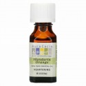 Aura Cacia, 100％ピュアエッセンシャルオイル、マンダリンオレンジ、15ml（0.5オンス）