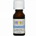 Aura Cacia, 純度100%のエッセンシャルオイル, 気持ちを幸せに, .5 オンス (15 ml) (Discontinued Item)