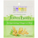 Aura Cacia, アロマセラピー フォーム・バス, 爽快な ジンジャー と ミント, 2.5 オンス (70.9 g) (Discontinued Item)