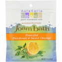 Aura Cacia, アロマセラピーフォームバス、 ピースフルパチュリー & スイートオレンジ、 2.5 oz (70.9 g) (Discontinued Item)