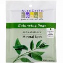 Aura Cacia, アロマセラピー ミネラルバス、 バランシングセージ、 2.5 oz (70.9 g) (Discontinued Item)