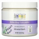Aura Cacia, アロマセラピー ミネラルバス、 リラックスラベンダー、 16 oz (454 g)