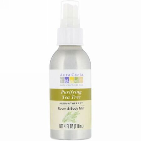 Aura Cacia, Aromatherapy Room & Body Mist, Purifying Tea Tree, 4 fl oz (118 ml) (Discontinued Item)