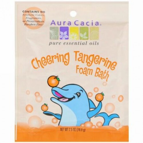 Aura Cacia, Cheering Foam Bath, Tangerine, 2.5 oz (70.9 g) (Discontinued Item)