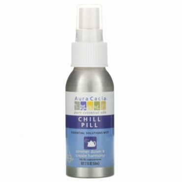 Aura Cacia, 落ち着かせる薬, エッセンシャル溶液 ミスト, 2 オンス (59 ml)