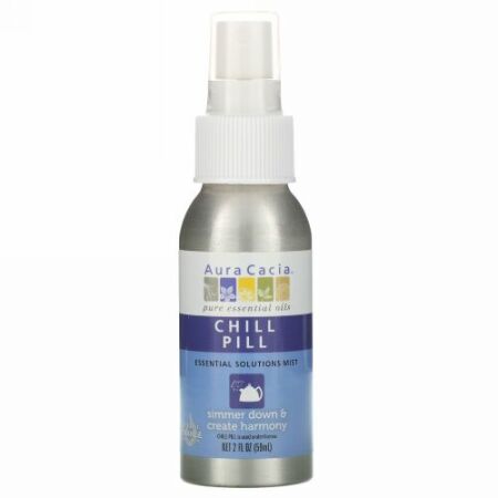 Aura Cacia, 落ち着かせる薬, エッセンシャル溶液 ミスト, 2 オンス (59 ml)