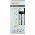 Aura Cacia, エッセンシャルオイルブレンド、ピュリファイングロールオン、ティーツリー、 .31液量オンス (9.2 ml) (Discontinued Item)