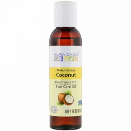 Aura Cacia, Fractionated Skin Care Oil, Moisturizing Coconut, 4 fl oz (118 ml) (Discontinued Item)