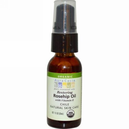 Aura Cacia, オーラカシア, オーガニック　ローズヒップオイル　回復　1 fl oz (30 ml) (Discontinued Item)