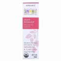 Aura Cacia, オーガニック ディープローズヒップ エッセンシャルズ　フェイシャルオイルセラム, ゼラニウム & クラリ―セージ, 1 液量オンス (30 ml)